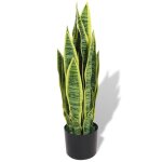 Vidaxl plante artificielle avec pot sansevire 65 cm vert