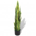 Vidaxl plante artificielle avec pot sansevire 90 cm vert