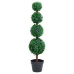 Vidaxl plante de buis artificiel avec pot forme de boule vert 90 cm