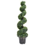 Vidaxl plante de buis artificiel en spirale avec pot vert 117 cm