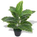 Vidaxl plante taro artificielle avec pot 45 cm vert