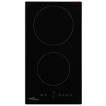 Vidaxl plaque de cuisson c�ramique 2 br?leurs contr?le tactile 3000 w