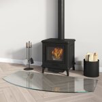 Vidaxl plaque de verre pour chemine 100x50 cm