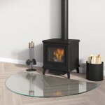 Vidaxl plaque de verre de chemine demi - rond 1000x600 mm