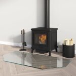 Vidaxl plaque de verre pour chemin�e hexagonale 100x50 cm