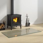 Vidaxl plaque en verre de chemin�e transparent 100 x 50 cm verre