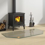 Vidaxl plaque en verre de chemin�e transparent 100 x 50 cm verre