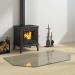 Vidaxl plaque en verre de chemin�e transparent 100 x 60 cm verre
