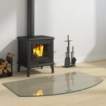 Vidaxl plaque en verre de chemin�e transparent 100 x 60 cm verre