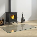 Vidaxl plaque en verre de chemin�e transparent 100 x 60 cm verre