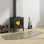 Vidaxl plaque en verre de chemin�e transparent 120 x 50 cm verre