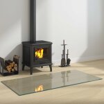 Vidaxl plaque en verre de chemin�e transparent 120 x 60 cm verre