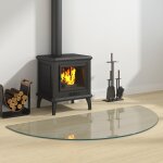 Vidaxl plaque en verre de chemin�e transparent 1200 x 600 mm verre
