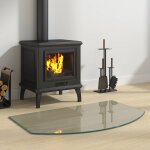 Vidaxl plaque en verre de chemin�e transparent 80 x 50 cm verre