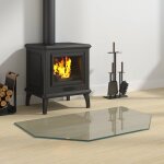 Vidaxl plaque en verre de chemin�e transparent 80 x 50 cm verre