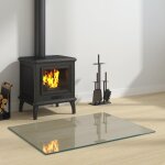 Vidaxl plaque en verre de chemin�e transparent 80 x 60 cm verre