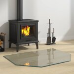 Vidaxl plaque en verre de chemin�e transparent 80 x 60 cm verre