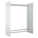 Vidaxl portant de bois de chauffage blanc 80x35x100 cm verre trempé Vidaxl portant de bois de chauffage blanc 80x35x100 cm verre trempé