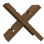 Vidaxl porte - b�ches marron miel 47x39, 5x48 cm bois massif de pin
