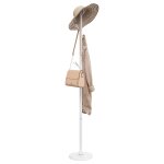 Vidaxl porte - manteau blanc 175 cm fer enduit de poudre