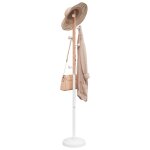 Vidaxl porte - manteau blanc 177 cm fer enduit de poudre