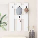 Vidaxl porte - manteau mural blanc 65 x 3 x 100 cm bois d'ing�nierie