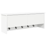 Vidaxl porte - manteau mural blanc 80 x 20 x 30 cm bois d'ing�nierie