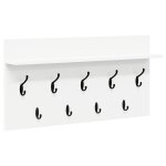 Vidaxl porte - manteau mural blanc 80 x 40 x 12 cm bois d'ing�nierie