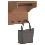 Vidaxl porte - manteau mural sandnes 43x30x42 cm bois massif pin