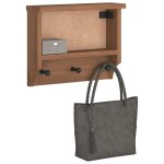 Vidaxl porte - manteau mural sandnes 45x12x35 cm bois massif pin