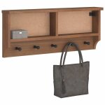Vidaxl porte - manteau mural sandnes 87x12x35 cm bois massif pin