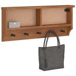 Vidaxl porte - manteau mural sandnes 87x12x35 cm bois massif pin