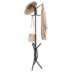 Vidaxl porte - manteau noir 176 cm fer enduit de poudre Vidaxl porte - manteau noir 176 cm fer enduit de poudre