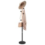 Vidaxl porte - manteau noir 177 cm fer enduit de poudre