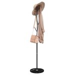 Vidaxl porte - manteau noir 177 cm fer enduit de poudre Vidaxl porte - manteau noir 177 cm fer enduit de poudre