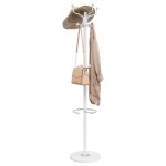 Vidaxl porte - manteau avec porte - parapluie blanc fer enduit de poudre Vidaxl porte - manteau avec porte - parapluie blanc fer enduit de poudre