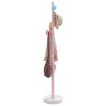 Vidaxl porte - manteau rose 172 cm fer enduit de poudre