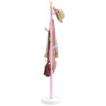 Vidaxl porte - manteau rose 172 cm fer enduit de poudre Vidaxl porte - manteau rose 172 cm fer enduit de poudre