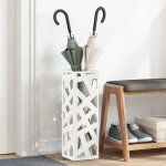 Vidaxl porte - parapluie blanc m�tal standard