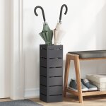 Vidaxl porte - parapluie noir m�tal moyen rangement porte - parapluie