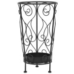 Vidaxl porte - parapluie style vintage m�tal 26 x 46 cm noir