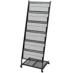 Vidaxl porte - revues 47, 5 x 43 x 133 cm noir a4