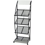 Vidaxl porte - revue 47 x 40 x 134 cm noir et blanc a4