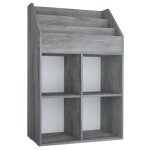 Vidaxl porte - revue pour enfants gris bton 71x30x114 cm agglomr