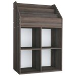 Vidaxl porte - revue d'enfants gris / chne sonoma 71x30x114 cm agglomr