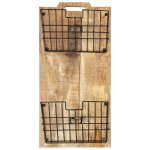 Vidaxl porte - revue mural 33x10x67 cm bois de manguier solide brut
