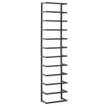 Vidaxl porte - serviette noir 24x12x96 cm acier
