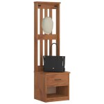 Vidaxl portemanteau sandens 45x40x159, 5 cm bois massif pin