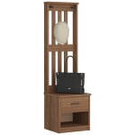 Vidaxl portemanteau sandens 45x40x159, 5 cm bois massif pin
