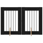 Vidaxl portillon pour chien avec supports 2 pcs ch�ne noir 60 x 80 cm